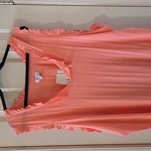 TRUE CRAFT WOMEN'S JUNIOR PLUS SLEEVELESS "COOL MELON" SUMMER RIBBED TOP SIZE 4X